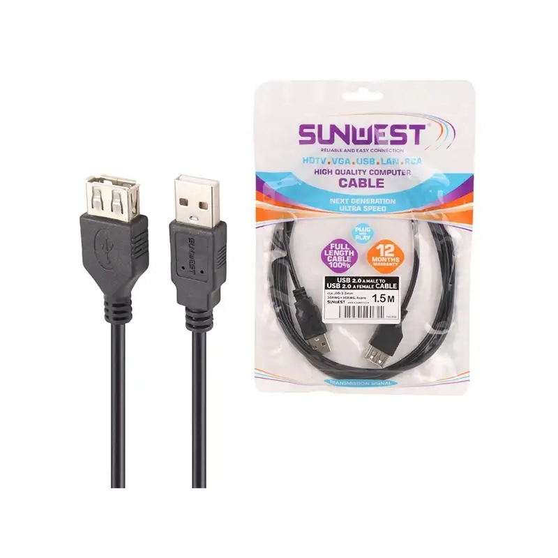 کابل افزایش طول USB سان وست طول 1.5 متر