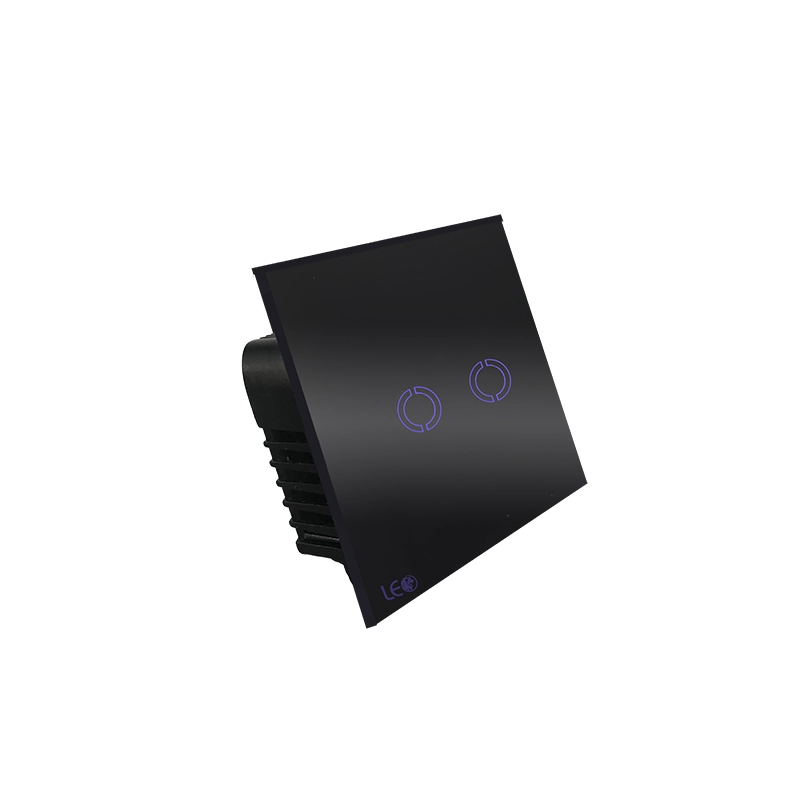 کلید دو پل مشکی هوشمند بی سیم LB-MWL-G02-B