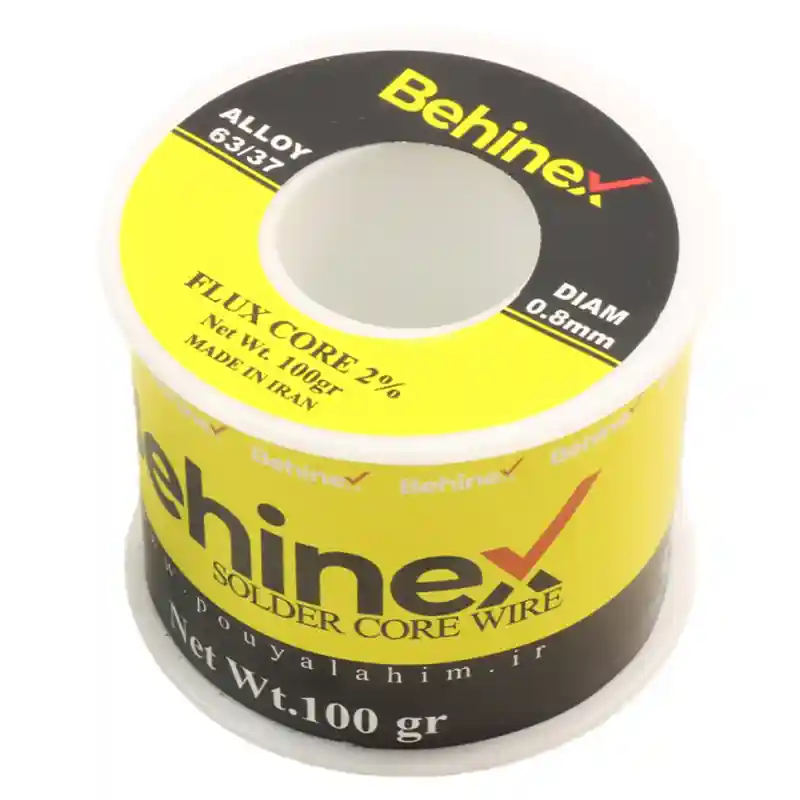 سیم لحیم 0.8 میلی‌ متر 100 گرم بهینکس Behinex