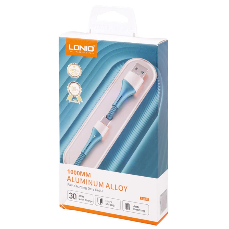 کابل تایپ سی فست شارژ الدینیو 30 وات LS631 طول 1 متر