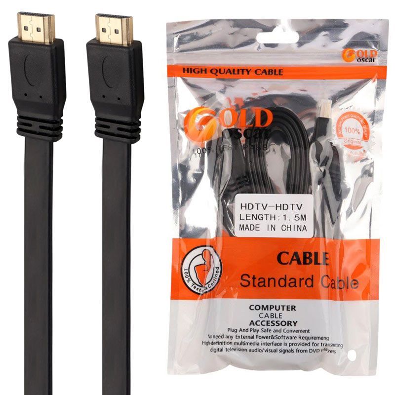 کابل HDMI گلد اسکار Gold Oscar flat طول 1.5 متر
